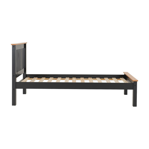 Monaco 3FT Bed Low Foot End - Grey/Oak Effect Home Done